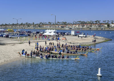 Dragon Boat Los Angeles Pink Dragons practice Long Beach
