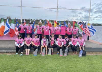 Los Angeles Pink Dragons New Zealand international medals breast cancer survivors
