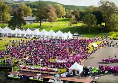 Los Angeles Pink Dragons New Zealand international medals breast cancer survivors