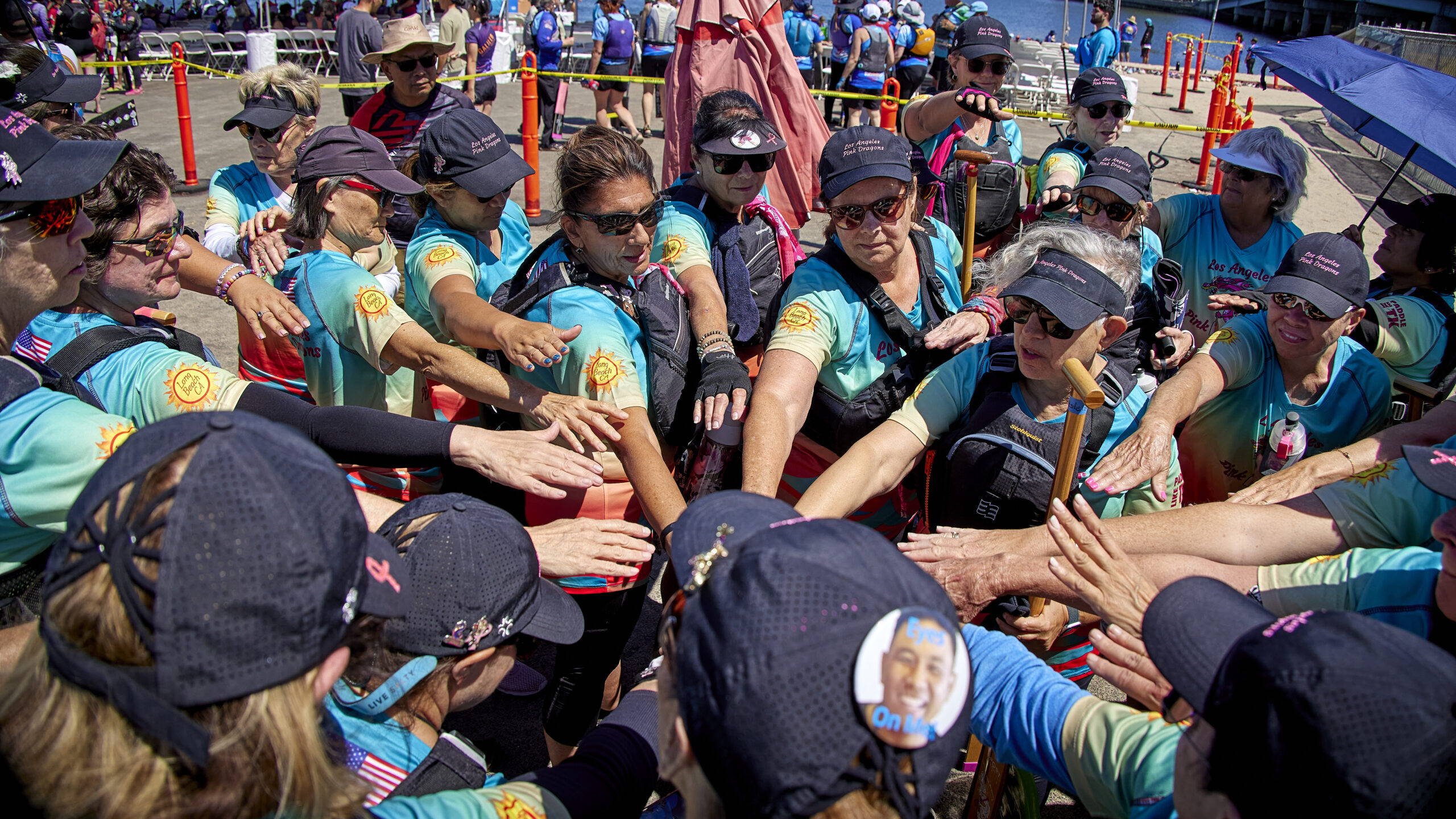 Team bonding Los Angeles Pink Dragon Boat Racing